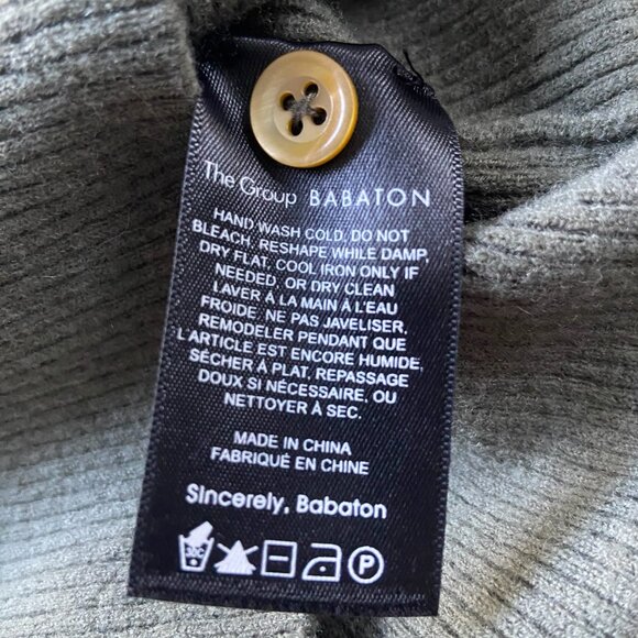 The Group Babaton Olive Green Ribbed Knit Midi Dress with Belted Waist Sz XXS - Picture 3 of 9